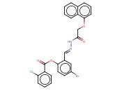 4-BROMO-2-(2-((1-NAPHTHYLOXY)ACETYL)CARBOHYDRAZONOYL)PHENYL <span class='lighter'>2-CHLOROBENZOATE</span>