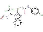 N-[2,2,2-TRICHLORO-1-[2-[(4-CHLOROPHENYL)CARBAMOYLMETHYLTHIO]-1H-BENZO[D]IMIDAZOL-1-YL]-ETHYL]FORMAMIDE