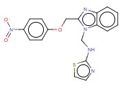N-({2-[(4-硝基苯氧基)<span class='lighter'>甲基</span>]-1H-<span class='lighter'>苯并咪唑</span>-1-基}<span class='lighter'>甲基</span>)-1,3-噻唑-2-胺