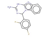 1,3,5-TRIAZINO[1,2-A]BENZIMIDAZOL-2-AMINE, 4-(2,4-DIFLUOROPHENYL)-1,4-DIHYDRO-