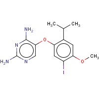 <span class='lighter'>2,4</span>-PyriMidinediaMine, 5-[5-iodo-4-Methoxy-2-(1-<span class='lighter'>Methylethyl</span>)phenoxy]-